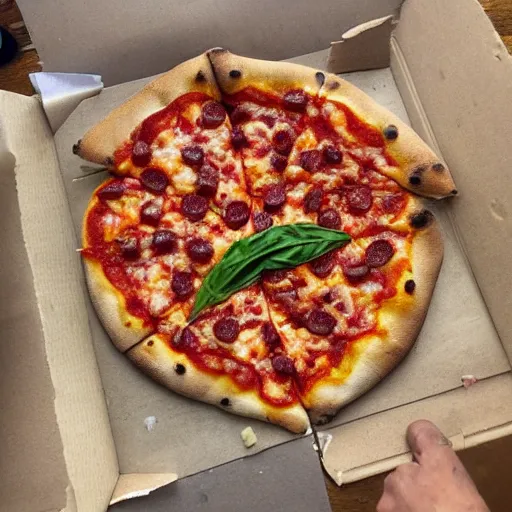 Prompt: contraband drug pizza seized by the cia in mexico, highly illegal pizza, instagram food photography