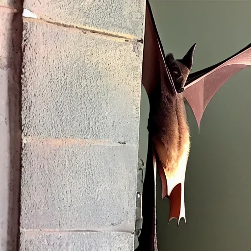 Prompt: bat in the backrooms