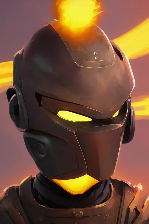 Image similar to epic mask helmet robot ninja portrait stylized as fornite style game design fanart by concept artist gervasio canda, behance hd by jesper ejsing, by rhads, makoto shinkai and lois van baarle, ilya kuvshinov, rossdraws global illumination radiating a glowing aura global illumination ray tracing hdr render in unreal engine 5