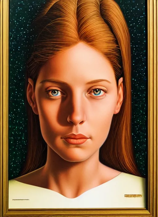 Prompt: a portrait of a pretty young lady by barclay shaw