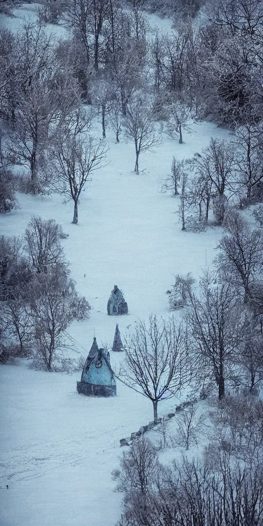 Image similar to a frosty christmas scene by alexander jansson