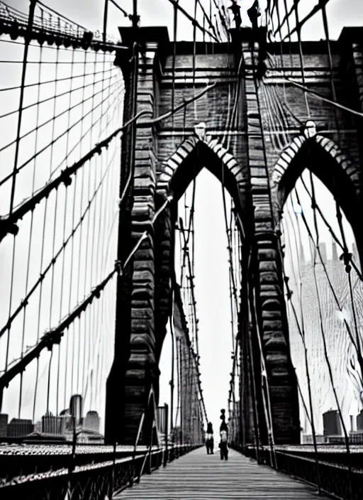 Image similar to beautiful brooklyn bridge photography award winning cinematography