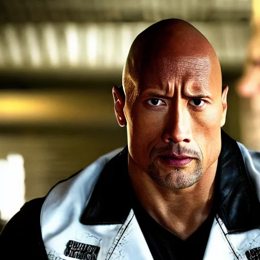 Image similar to dwayne johnson in sons of anarchy 4 k detailed