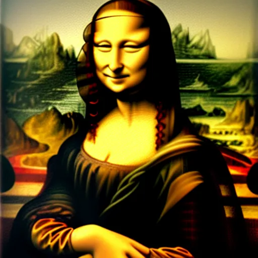 Image similar to mona lisa oil painting smiling