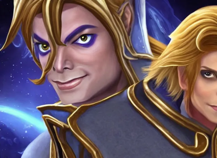 Prompt: michael jackson as anduin in world of warcraft