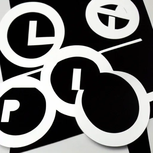 Image similar to black on white graphic design typography stickers in style of david rudnick, eric hu, acid, y 2 k