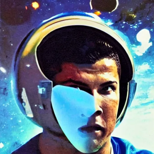 Image similar to ronaldo in space