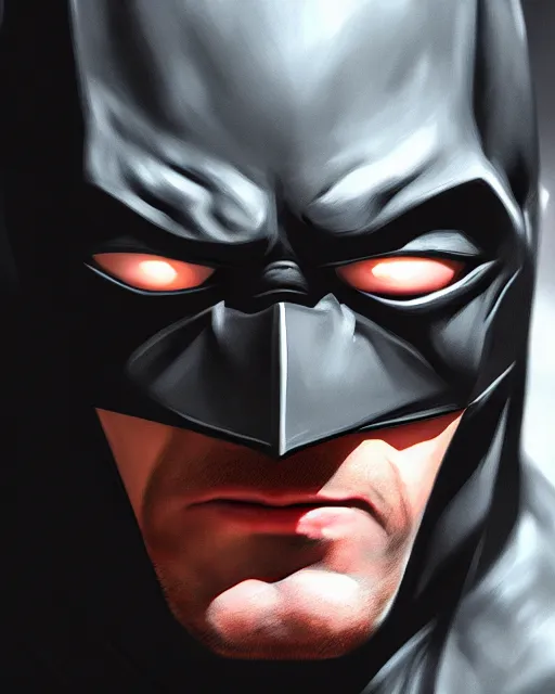 Image similar to portrait of batman, ultra realistic, epic, highly detailed, hd, sharp focus, cinematic lighting, realistic, photorealistic, vivid colors, dreary, morose, matt painting, digital art, non blurry, sharp, artstation, concept art, smooth, illustration