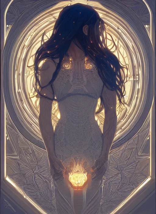 Image similar to symmetry!! portrait of fire, glowing lights!! intricate elegant, highly detailed, digital painting, artstation, concept art, smooth, sharp focus, illustration, art by artgerm and greg rutkowski and alphonse mucha