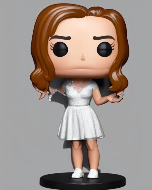 Image similar to full body 3d render of Margo Robbie as a funko pop, studio lighting, white background, blender, trending on artstation, 8k, highly detailed