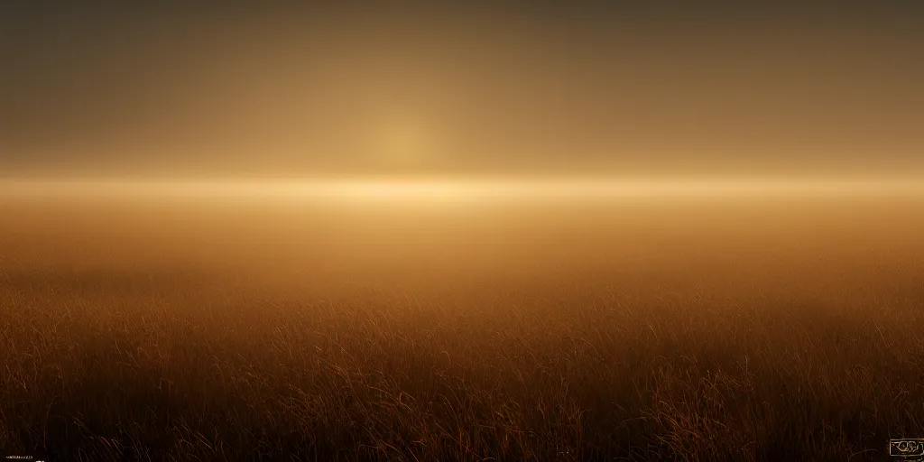 Image similar to Dutch moor field, blanket of fog, volumetric lighting, beautiful, golden hour, sharp focus, ultra detailed, cgsociety