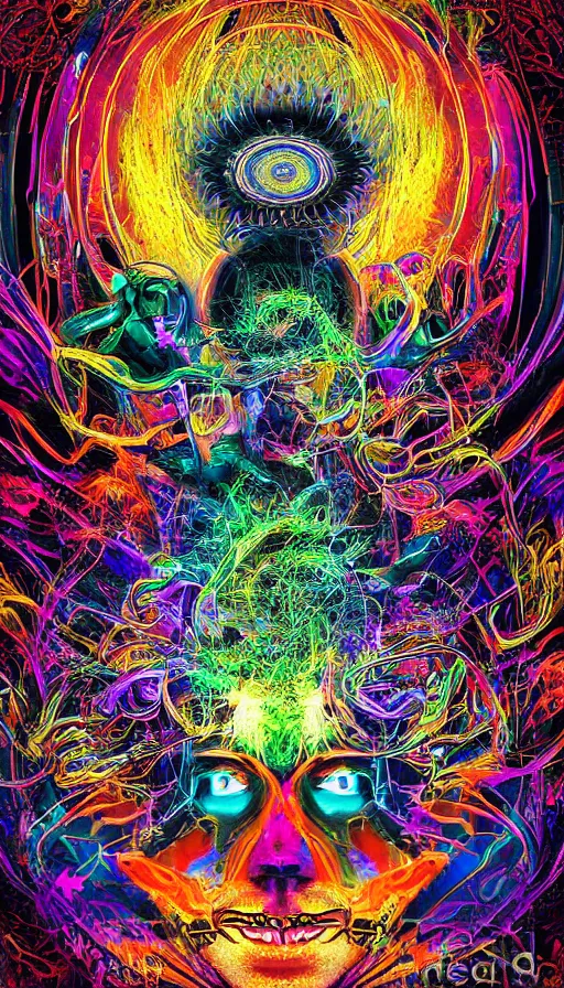 Image similar to psytrance artwork, by steve argyle