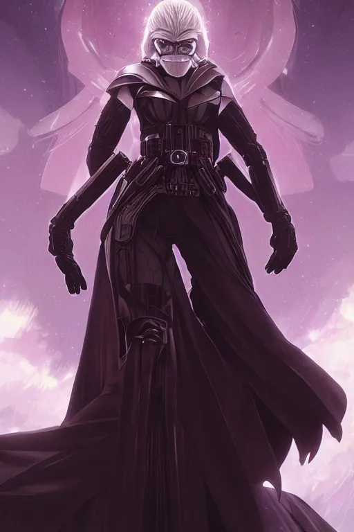 Prompt: anime key visual of a female darth vader goddess!!, intricate, stunning, highly detailed, digital painting, artstation, smooth, hard focus, illustration, art by artgerm and greg rutkowski and alphonse mucha