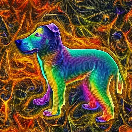 Image similar to those google deep dream images made of dogs