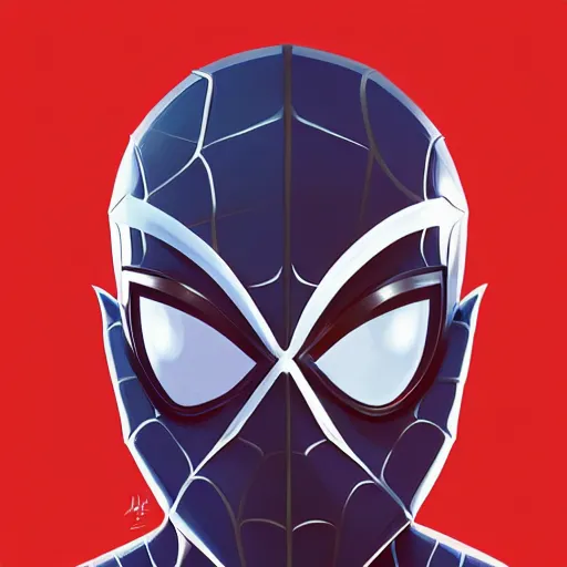 Image similar to face icon stylized minimalist spider - man, loftis, cory behance hd by jesper ejsing, by rhads, makoto shinkai and lois van baarle, ilya kuvshinov, rossdraws global illumination