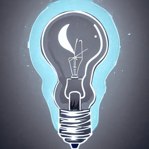 Prompt: lightbulb, artwork by Petros Afshar