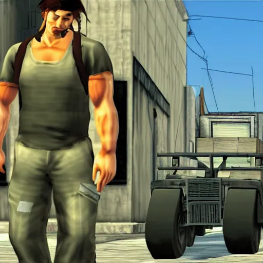 Image similar to solid snake in gta san andreas