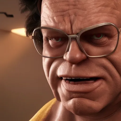 Prompt: the hulk disguised as frank reynolds in iasip, made by stanley artgerm lau, wlop, rossdraws, artstation, cgsociety, concept art, cgsociety, octane render, trending on artstation, artstationhd, artstationhq, unreal engine, 4 k, 8 k