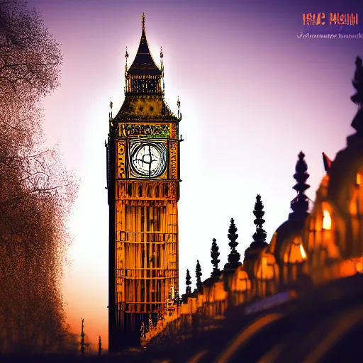 Image similar to Big Ben, London, Wallpaper, Wide Shot, Award Winning Masterpiece, artstation, digital art