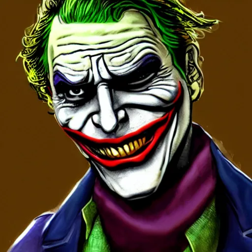 Image similar to The Joker as Gordon freemen from halflife 2