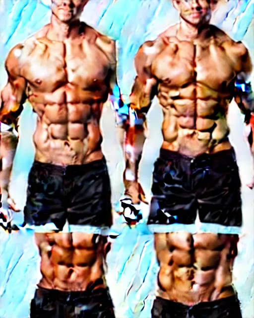 Image similar to twenty pack abs, extra abdominal muscles, strong abdomen, powerful stomach muscles