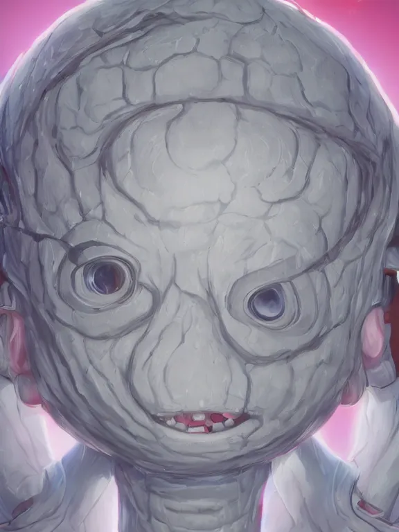 Prompt: Full shot of Kpop Cyclops idol with no face and an eyeball instead of head performing on stage.Sphere Head. Eyeball Head. Eyes. Realistic. Cryptid. Key Art. Fantasy Illustration. award winning, Artstation, intricate details, Hyperdetailed, 8k resolution.