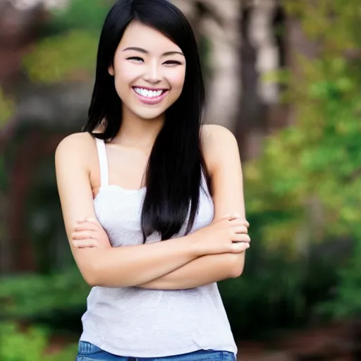 Image similar to beautiful asian girl smiling