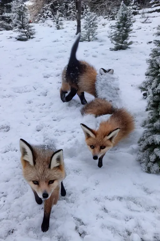 Prompt: 🦊🧣❄