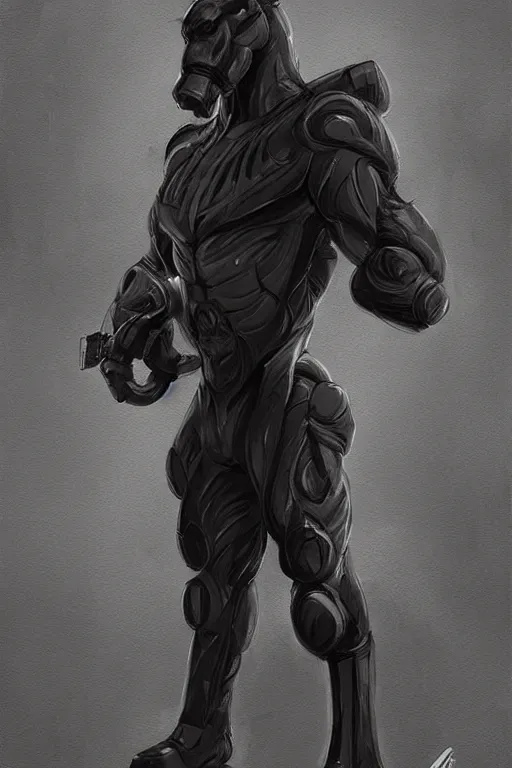 Prompt: a massive absurdly muscular black - coated anthro horse wearing a skintight tactical suit, defending a corridor of a research facility, game character, highly detailed, digital painting, artstation, concept art, illustration, art by artgerm, greg rutkowski, wlop