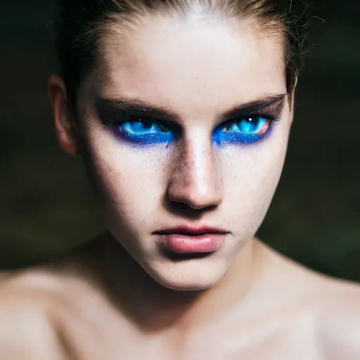 Image similar to heterochromia, portrait, 4 k, professional