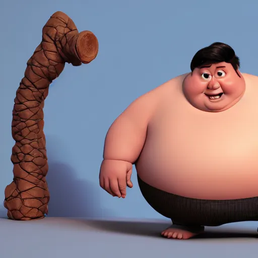 Prompt: Fat boy, pixar character, 3d, Octane render