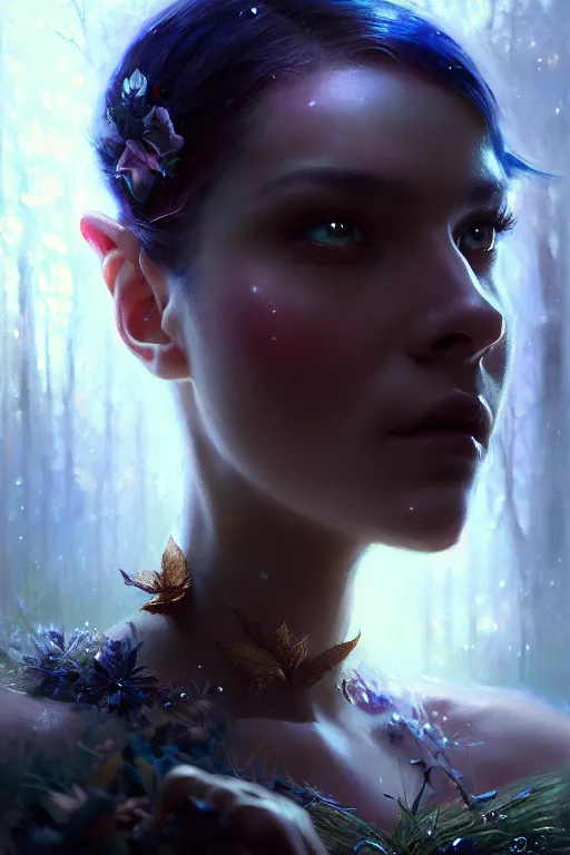 Image similar to cinematic shot of an epic portrait of a fairy dressed in military clothes, shiny skin, beautiful eyes, beautiful, small details, night setting, realistic poster with volumetric light from craig mallism, artgerm, jeremy lipkin and michael garmash, unreal engine, radiant light, detailed and complex environment, digital art, trends at art station, a masterpiece