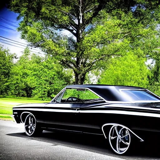 Prompt: black 1967 impala, highly detailed, very realistic, 8k photograph,