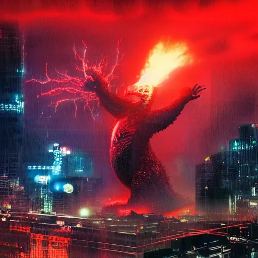 Image similar to red panda destroying tokyo in the style of the movie godzilla, cinematic lighting, cinematic framing and shadows 1 9 7 0 s aesthetic