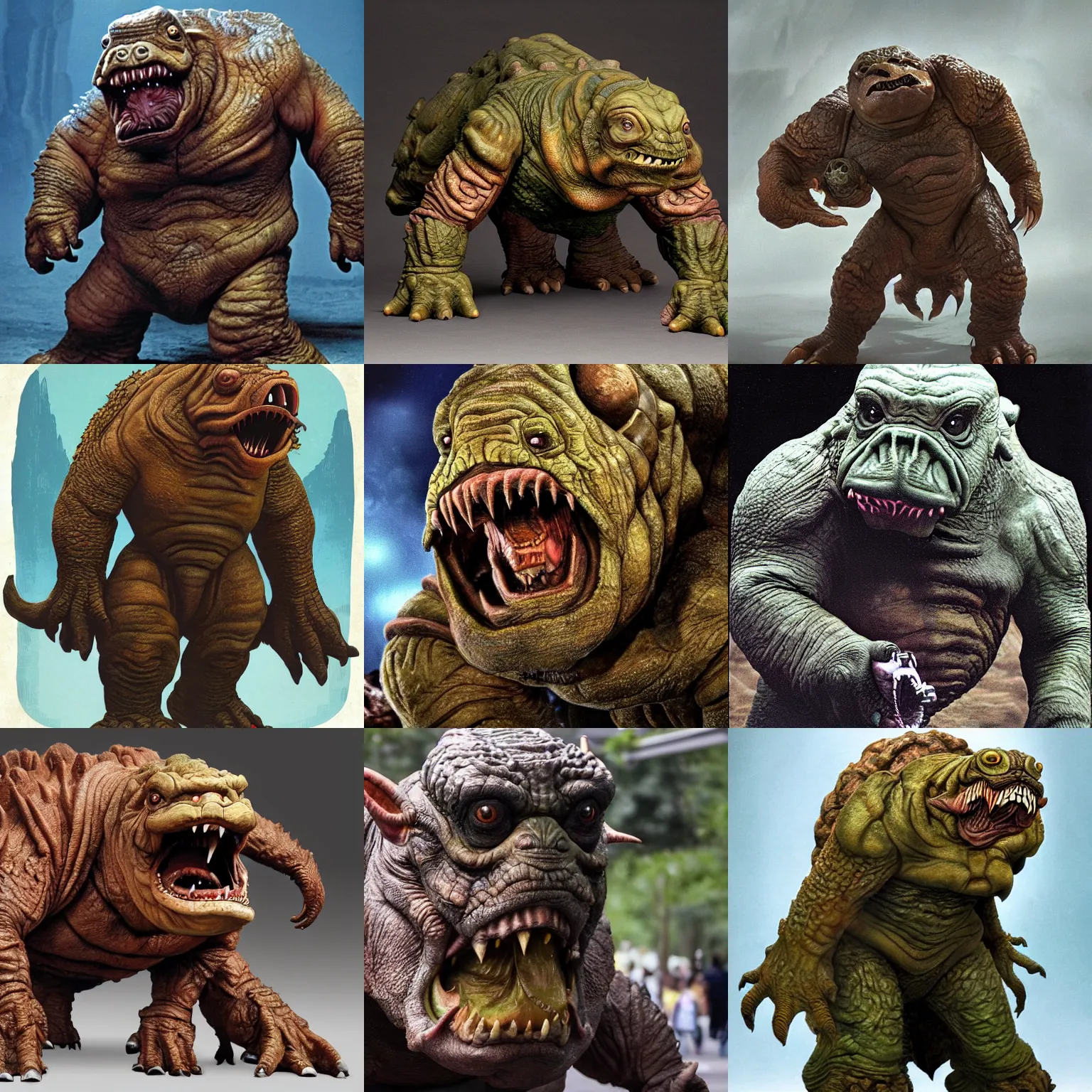 Prompt: a rancor from star wars