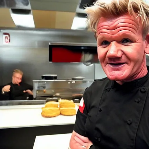 Prompt: gordon ramsay as a manager at mcdonald's