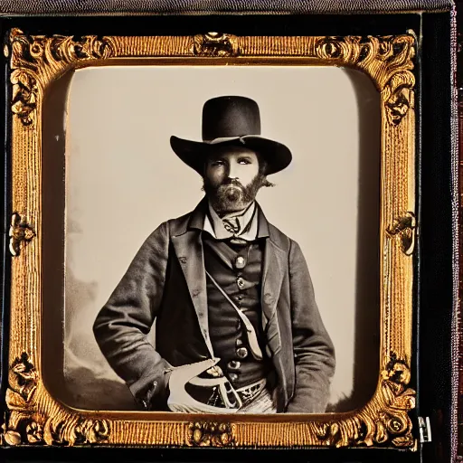 Prompt: will farrell in the old west, 1 8 0 0 s, historical image, highly detailed, high resolution