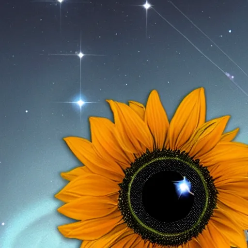 Image similar to 'Black Hole Blackhole Sunflower' James Webb Space Telescope image