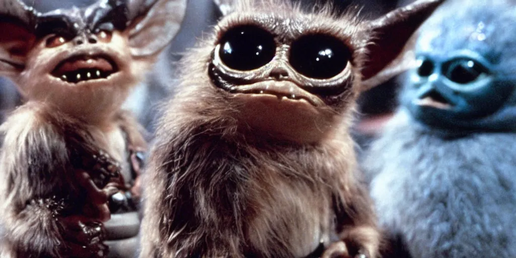 Image similar to frame from The empire strikes back gremlins