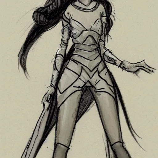 Image similar to milt kahl sketch of victoria justice as princess padme from star wars episode 3