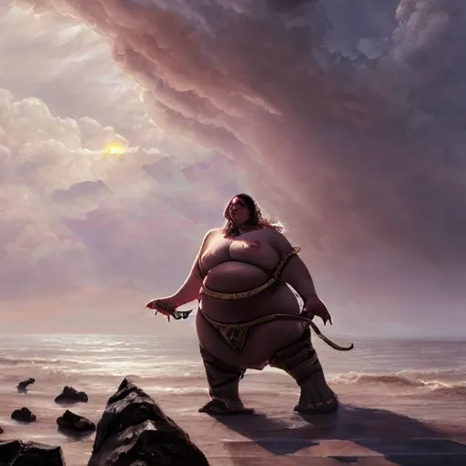 Prompt: sea elephant/fat woman, magic the gathering artwork, D&D, fantasy, cinematic lighting, centered, symmetrical, highly detailed, digital painting, artstation, concept art, smooth, sharp focus, illustration, volumetric lighting, epic Composition, 8k, art by Akihiko Yoshida and Greg Rutkowski and Craig Mullins, oil painting, cgsociety