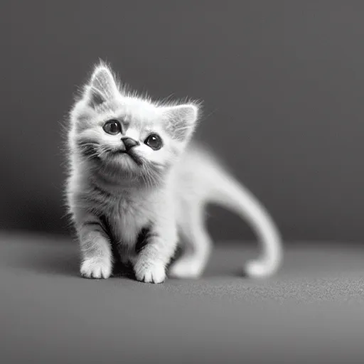 Image similar to electron microscope photo of a microscopic miniature kitten