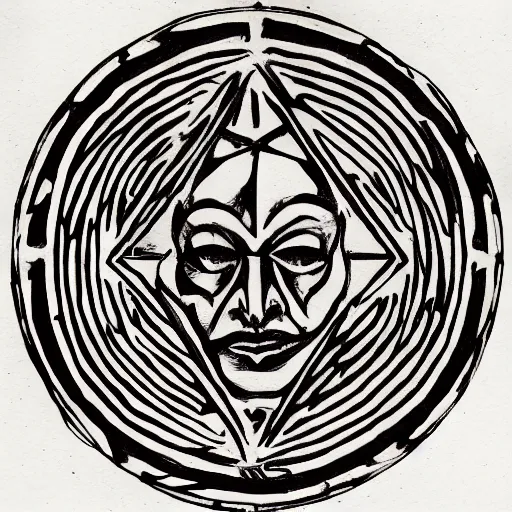 Image similar to bipedal satanic distorted heaven polygon boa tin roundel marimba , by Michelangelo and Paul Cezanne and Judson Huss , pencil sketch , fine art , surrealist