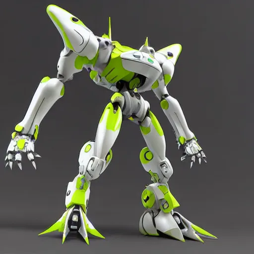 Image similar to digimon mecha, mecha suit, futuristic, octane render