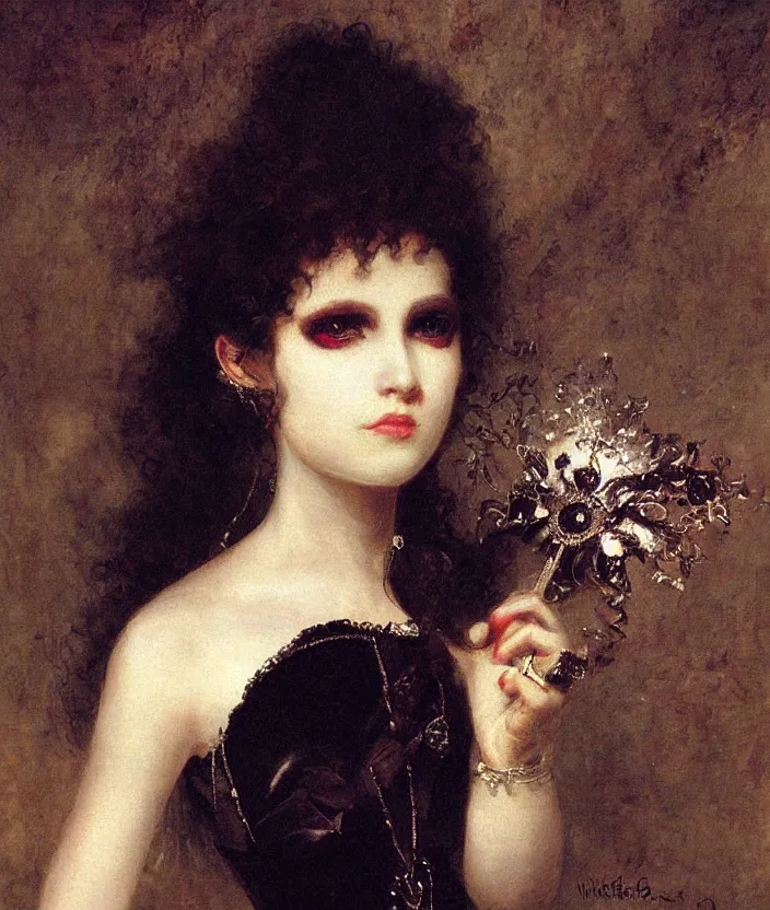 Prompt: gothic princess portrait by william - adolphe bouguerea, highly detailded