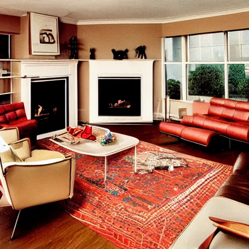 Image similar to the typical american living room from 1 9 8 5