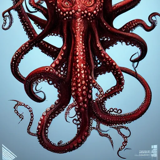Image similar to zombified tribal octopus, trending on artstation, ultra fine detailed, hyper detailed, hd, concept art, digital painting