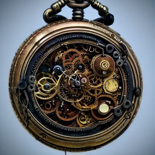 Image similar to complicated elaborate steampunk pocketwatch