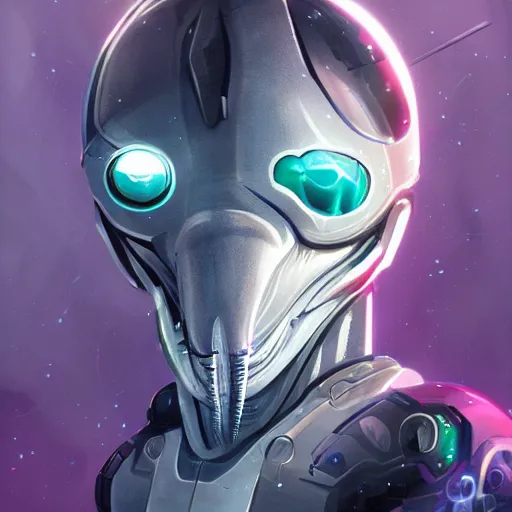 Image similar to Cyborg dolphin portrait, artstation