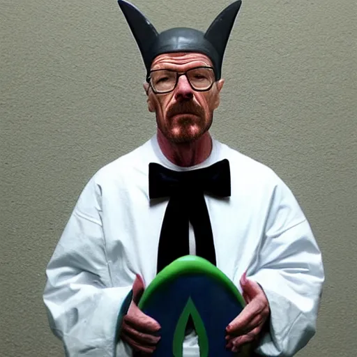 Image similar to walter white cosplaying a shark